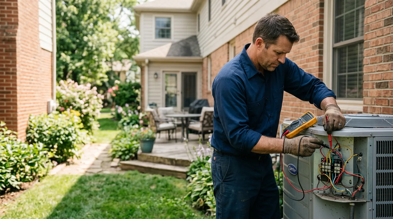 HVAC technician working near Red Oak, TX